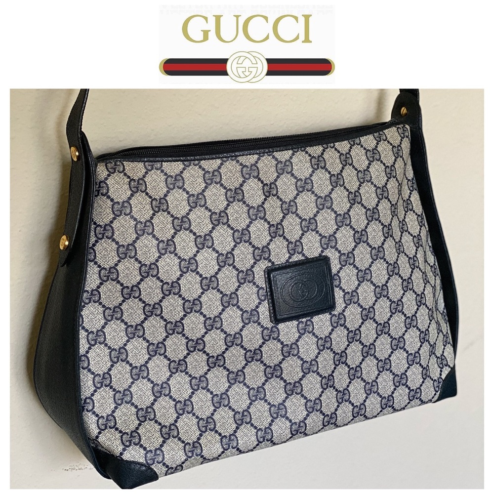Gucci Vintage 1980’s Coated Canvas Messenger Bag
